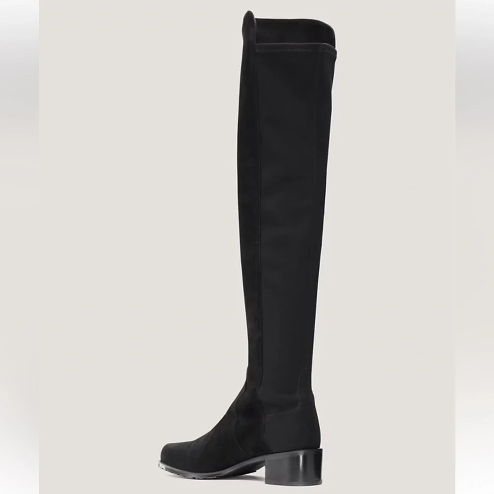 Stuart Weitzman Black Suede Over the Knee Boots
